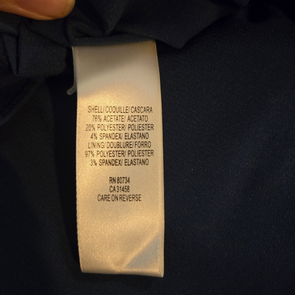 BCBGMax Azria Blue Satin Feel Twist  Cocktail Dress Size 6 - Picture 7 of 10